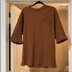 SHEIN Men Rib-Knit Pocket Front Top